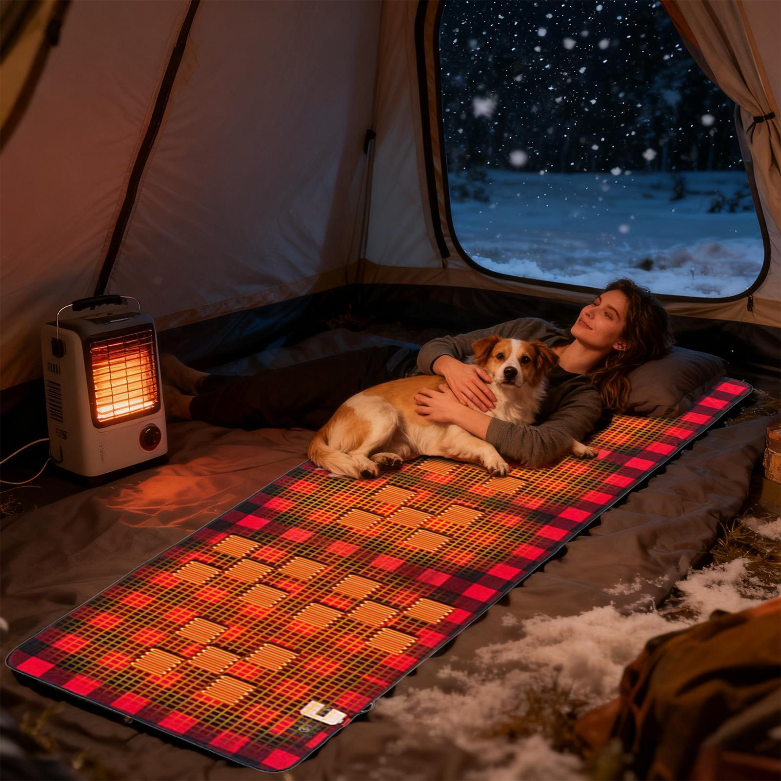 Heated Camping Pad Soft Foldab - Outdoor Camping Heated Blanket avis et prix