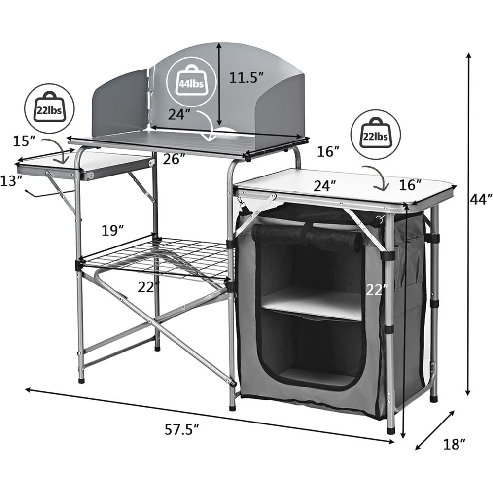 Camping Kitchen Table, Portabl - Outdoor Camping Kitchen Table avis et prix