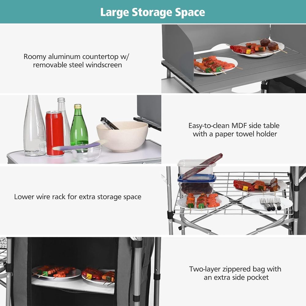 Camping Kitchen Table, Portabl - Outdoor Camping Kitchen Table avis et prix