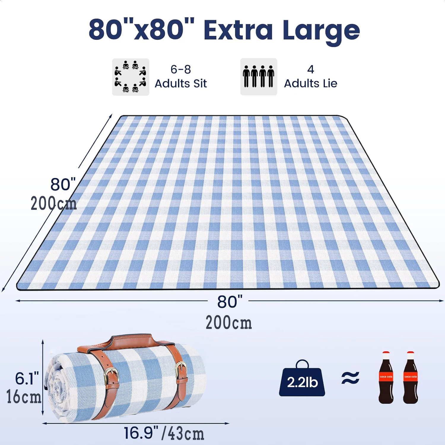 ZHUOHUA Picnic Blanket Extra L - Outdoor Camping Mats Large avis et prix