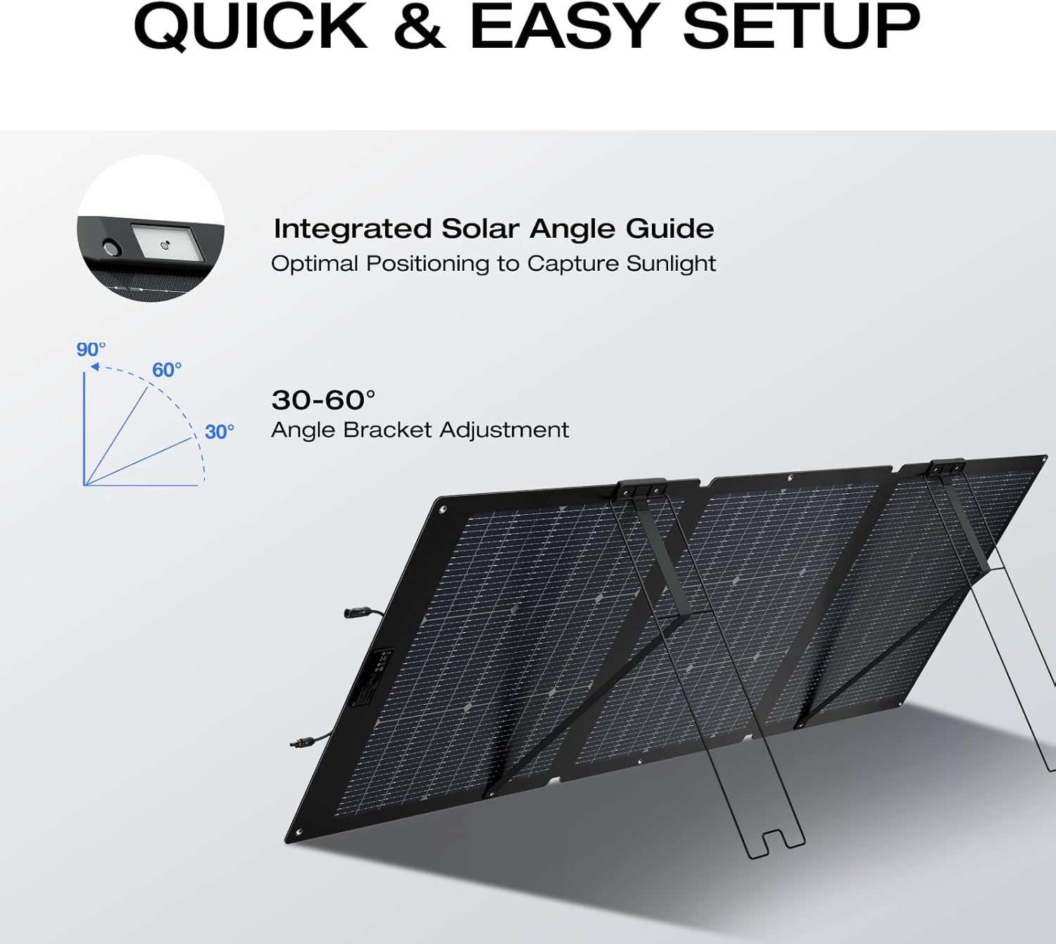 160 Watt Foldable Solar Panel  - Portable Power Station avis et prix