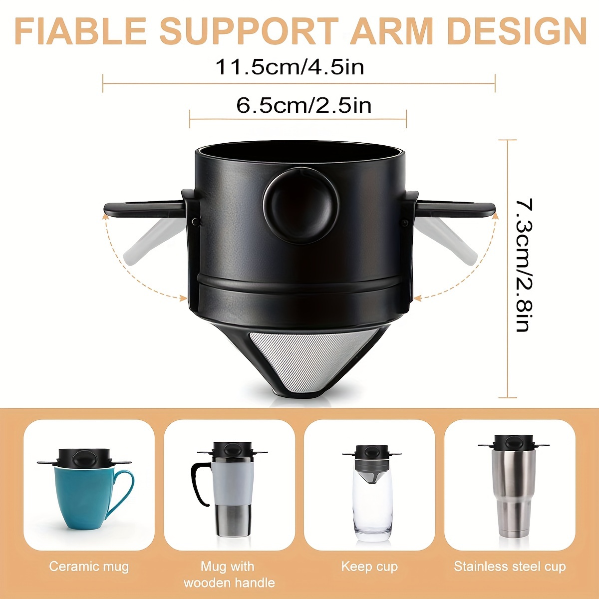 Coffee Filter Cup Portable Reu - Collapsible Water Bottle avis et prix