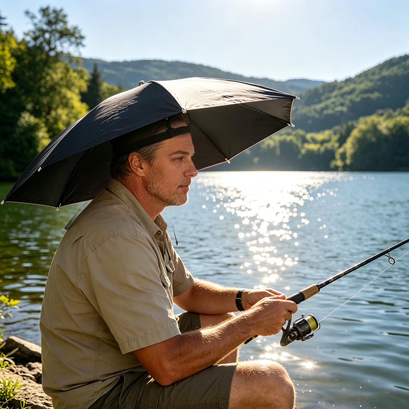 Folding Umbrella Hat Waterproo - Outdoor Camping Umbrella avis et prix