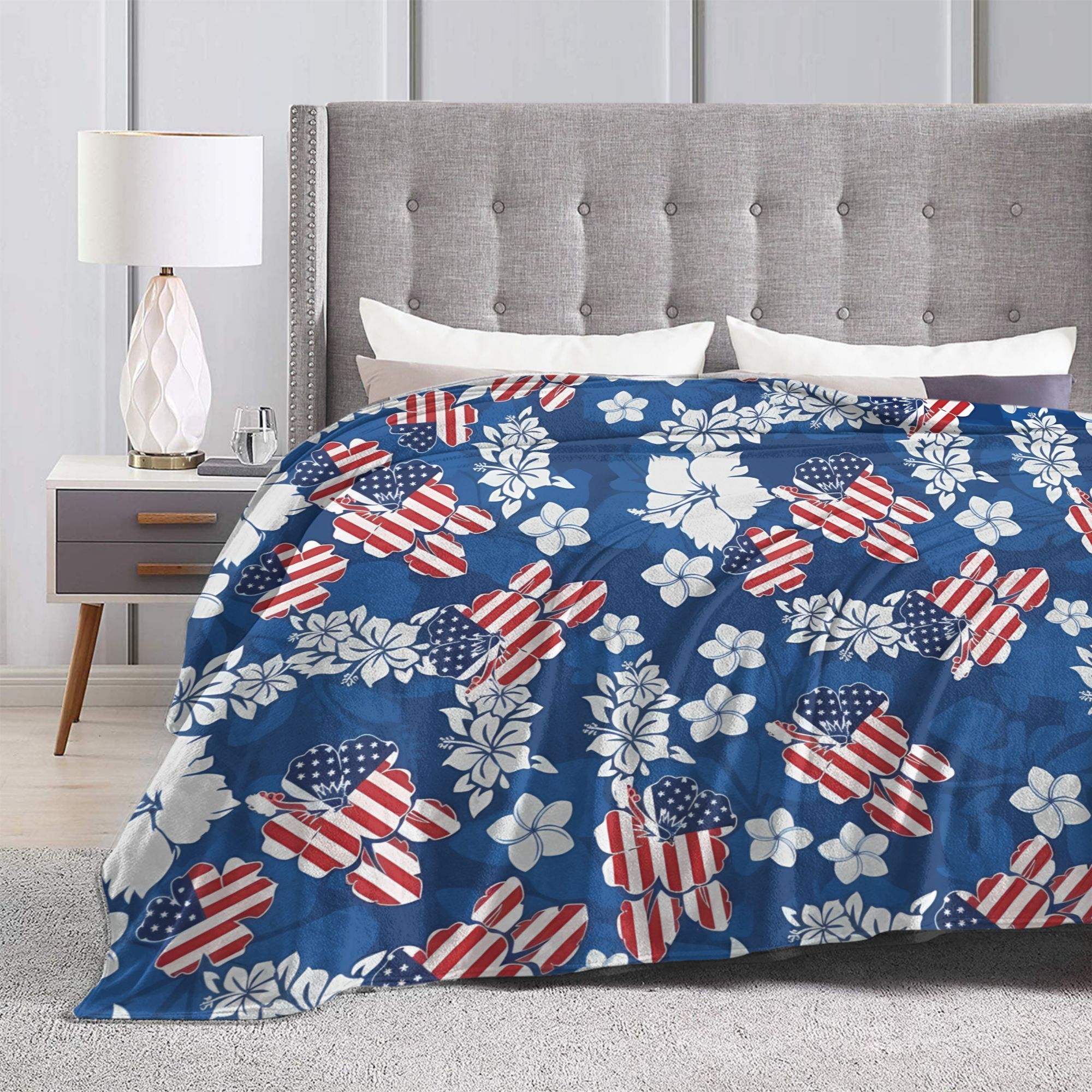 4th of July USA Warm Soft Blan - Outdoor Camping Usa avis et prix